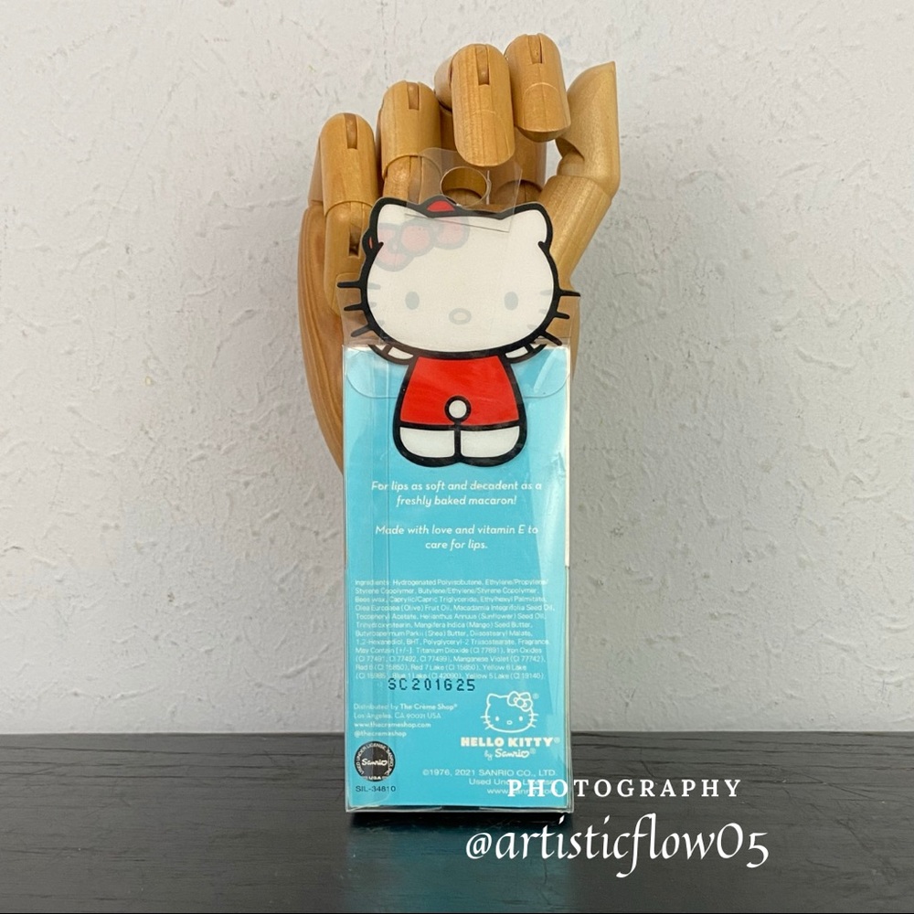 NEW! Limited Edition The Crème Shop Hello Kitty Macaron Lip Balm Cool As Mint - Picture 3 of 7